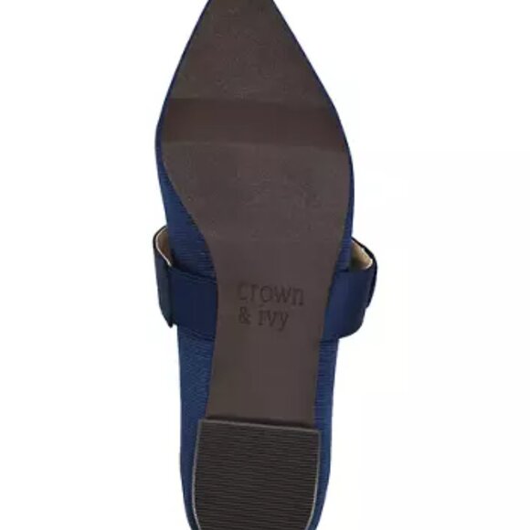 crown & ivy Navy Melanie Mary Jane Flats/NIB/7.5M - Picture 6 of 15
